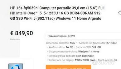 Pc Hp nuovo