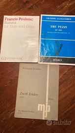 tre spartiti Alessandrini, Poulenc e Scriabin