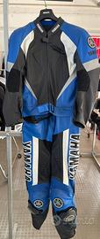 TUTA RACING PELLE YAMAHA 2 PEZZI T.52