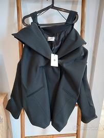 Cappotto Coperni nero con cappuccio