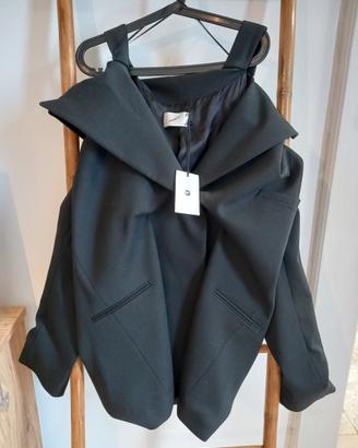 Cappotto Coperni nero con cappuccio