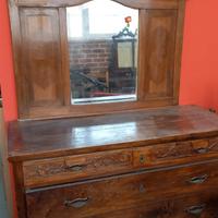 cassettiera con specchio a 4 cassetti