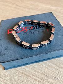 Bracciale uomo Rosso Amante caucciù e acciaio