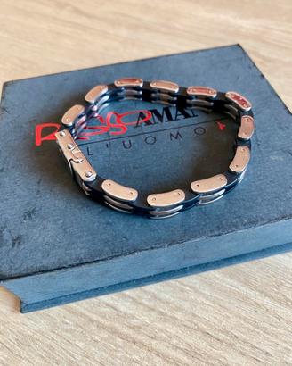 Bracciale uomo Rosso Amante caucciù e acciaio