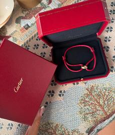 Bracciale cartier trinity in 3 ori e cordino