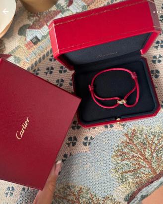Bracciale cartier trinity in 3 ori e cordino
