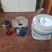Set piatti dipinti a mano