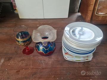 Set piatti dipinti a mano
