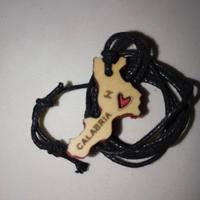 Collana in legno " I love Calabria "
