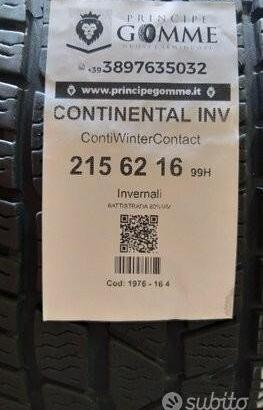2 gomme 215 60 16 continental a1976