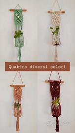 Portavaso decorativo in macramé a forma di gufo
