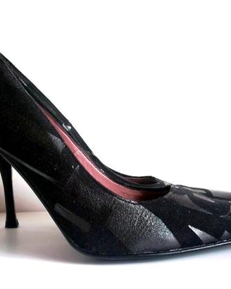 Scarpe artigianali, in vera pelle nera camoscio,38