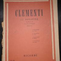 CLEMENTI 12 sonatine per pianoforte Op 36 37 38