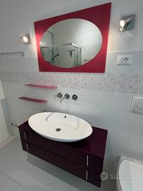 Arredo bagno completo design lavabo e specchio