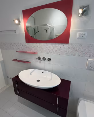 Arredo bagno completo design lavabo e specchio
