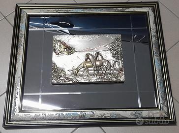 Quadro specchio e argento