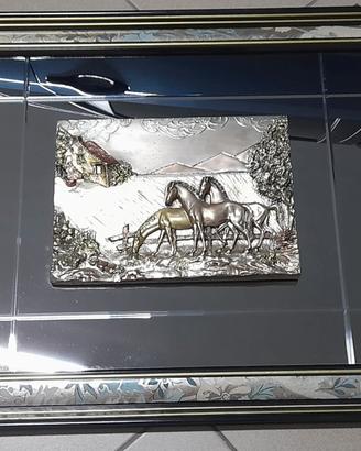 Quadro specchio e argento