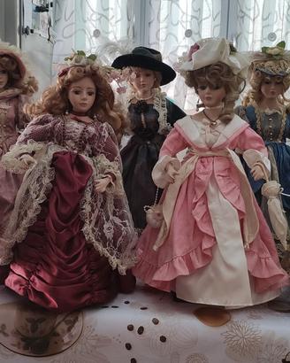 bambole Victorian Dolls in ceramica 