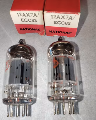 12AX7  ECC83 NATIONAL Valvole coppia NOS