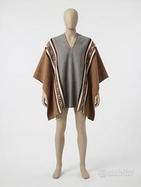 Poncho vintage andino alpaca/lama fatto a mano Per