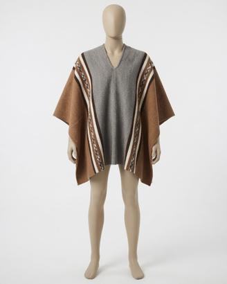 Poncho vintage andino alpaca/lama fatto a mano Per