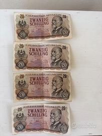 Banconote Austria 20 Schilling anno 1956