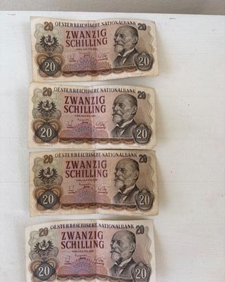 Banconote Austria 20 Schilling anno 1956
