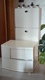 Comodini Camera da letto Bianco lucido