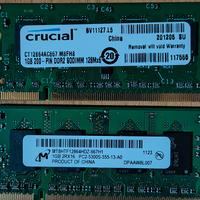 Crucial DDR2 SO-DIMM 2 per 1 guga