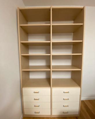 Libreria, scrivania angolo, cassettiera e comodino