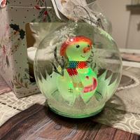 Palla vetro con luce  per albero di Natale