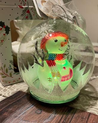 Palla vetro con luce  per albero di Natale
