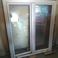 Finestra Doppio Battente Legno PVC Noce Bianco