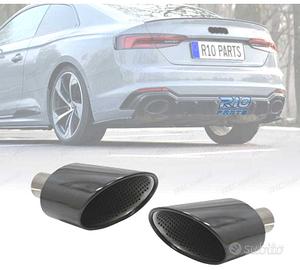 TERMINALI SCARICO AUDI A4 16-19 LOOK RS4 NERO