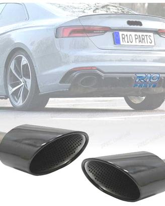 TERMINALI SCARICO AUDI A4 16-19 LOOK RS4 NERO