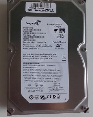 HDD Seagate da 320 Gb sata II