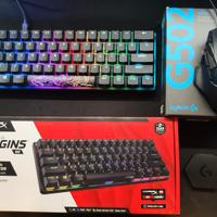 Tastiera Hyper x 60% e Mouse Logitech G502 hero