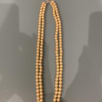 Collana di perle anni 50 con frrmaglio in argento