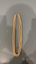 Collana di perle anni 50 con frrmaglio in argento