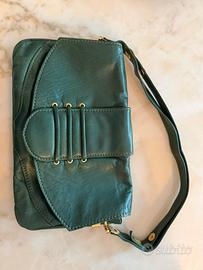 Borsa di pelle verde vintage