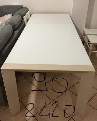 Tavolo legno vetro allungabile