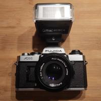 Fotocamera reflex Fujica AX1 con accessori