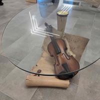 tavolino in marmo e vetro