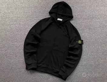 Stone Island Felpa Uomo con Zip Nera Taglia M