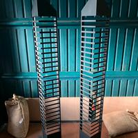 2 colonne portalibri in ferro