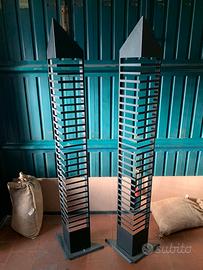 2 colonne portalibri in ferro