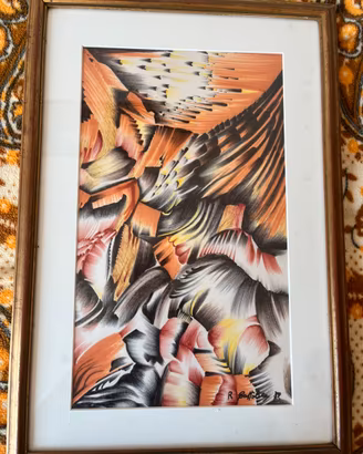 Quadro astratto Raffaele Cattolica 37x53