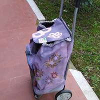 Carrellino spesa PUNTOSI decorato a mano