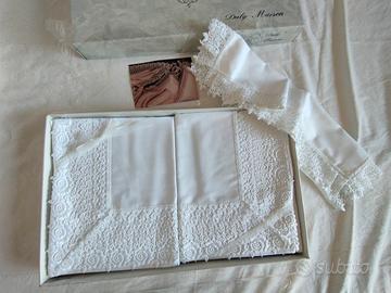 Set lenzuola matrimoniali con macramè