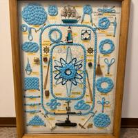 Quadro artigianale marinaro con nodi